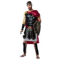 Vyriškas gladiatoriaus kostiumas, Helovino romėnų šarvai, graikų kario Spartos puošni suknelė Cosplay vakarėlio apranga XL black