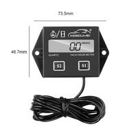 Tachometras RPM matuoklis Valandų skaitiklis Skaitmeninis LCD ekranas Automatinis tachografo matuoklis Vakuuminis greičio laikmatis Universalus automobilių motociklų valčių varikliui 1PCS(Russian Manual)
