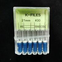 Dantų įrankiai Šaknies kanalas Endo H dildė 21mm K dildė 21mm nerūdijančio plieno Endodontiniai instrumentai Odontologas Odontologija Odontologija K File 21mm 30 beige