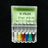 Dantų įrankiai Šaknies kanalas Endo H dildė 21mm K dildė 21mm nerūdijančio plieno Endodontiniai instrumentai Odontologas Odontologija Odontologija K File 21mm 15-40