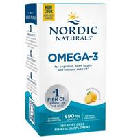 „Nordic Naturals“ omega-3 690 mg, citrinų skonio – 180 minkštųjų kapsulių