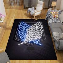 Anime Attack on Titan neslystančios zonos kilimėliai Dideli kilimėliai svetainei Patogūs kilimai Minkšti grindų kilimėliai miegamajam 60cm x 90cm