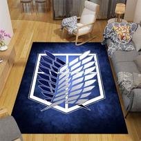 Anime Attack on Titan neslystančios zonos kilimėliai Dideli kilimėliai svetainei Patogūs kilimai Minkšti grindų kilimėliai miegamajam 60cm x 90cm
