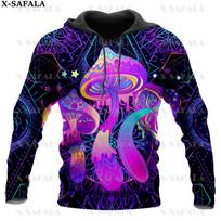 Natūralūs psichodeliniai grybai, akys Trippy 3D spausdinimas, gobtuvas su užtrauktuku Vyriškas megztinis, megztinis su gobtuvu, striukė, marškinėliai, sportiniai kostiumai16 4XL purple