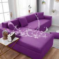 Neperšlampami sofos užvalkalai Vienspalviai kampiniai sofos užvalkalai Elastingi sofos užvalkalai Svetainės sofos rinkinys naminiams gyvūnėliams vaikams 1 seater 90-140cm violetinė