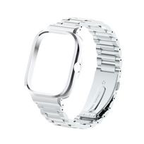 Metalinis dirželis Redmi laikrodžiui 4 Sport apyrankė Nerūdijančio plieno laikrodžio apyrankė For Redmi watch 4 sidabras