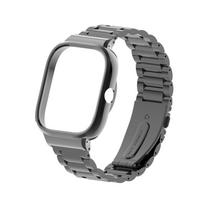 Metalinis dirželis Redmi laikrodžiui 4 Sport apyrankė Nerūdijančio plieno laikrodžio apyrankė For Redmi watch 4 juoda