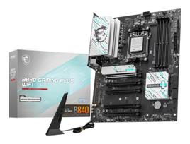 MSI Motherboard||AMD B840|SAM5|ATX|4 Memory Slots|5xPCI-Express 16x|2xM.2|1xHDMI|1xAudio In|1xAudio Out|1xMicrophone|4xUSB 2.0|3xUSB 3.2|1xUSB-C|1xRJ45|B840GAMINGPLUSWIFI