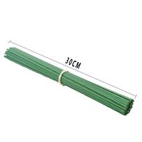 Plastikinis maišelis gėlių kotas su dirbtinėmis gėlėmis „pasidaryk pats“ vaikų rankų darbo gėlių kompozicijoms 2MM flower stem 30CM long (1 bundle of 10) žalia