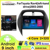 Android 12 Toyota RAV4 2003-2005 Multimedijos Automobilinis Carplay Android Auto Belaidis 8 Branduolių Radijas wifi 4G GPS Automobilinis Stereo Automobilis gray