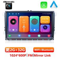 2 USB Android 2Din 9 colių automobilio radijas, skirtas VW Volkswagen Golf POLO PASSAT B6 CC JETTA TIGUAN TOURAN daugialypės terpės grotuvas 4-core 2GB+32GB orange