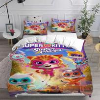 Anime Super Kitties Patalynės Komplektai Antklodė Antklodė Lovos Užtiesalas Antklodės užvalkalas Pagalvės užvalkalų Komplektai Vaikų Suaugusiųjų Dydis Namų Tekstilė 70x133cm 2pcs
