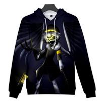 5 spalvų žudikiški dronai anime gobtuvas tie-dye gobtuvas gatvės stiliaus animacinių filmų spaudinio gobtuvas su gobtuvu vyrams moterims cosplay sportiniai džemperiai be užtrauktuko XXS tamsiai mėlyna spalva
