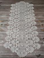 Prabangus gėlių baltas siuvinėjimas lovos Stalo vėliava Bėgikas audinio uždangalas staltiesė Kalėdos Vestuvės Stalo dekoravimas ir aksesuarai 40X70CM white