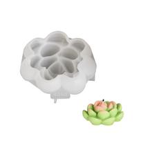 Lankstus silikoninis formelis 3D gėlės formos žvakių formelės Kvapiosios aromaterapijos gamybos formelė Rankų darbo stalo papuošalo formelė 2 gray