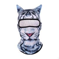 Gyvūno Balaklava Equí Kaukė Sportui Snieglentininkams Žvejybai White Tiger gray