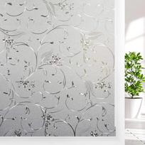 Matinis langų privatumo plėvelė Šilumos izoliacija Statiškai prilimpanti Ne lipni plėvelė namams Vitražo viniliniai langų lipdukai 30x100 cm white