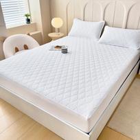 Vandeniui atsparus neslystantis dygsniuotas paklodės užvalkalas-čiužinio apsauga Matching Pillowcase Single [48*74cm] white