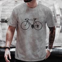 Dviračio marškinėliai vyriški Oversize drabužiai T-shirt Dviratininkas Dviračių mylėtojas Dovana Vyrui Tėčiui Marškinėliai Šaunus dizainas Street Trumpomis rankovėmis Viršutiniai drabužiai L gray