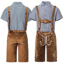 Vokiškas Oktoberfest Bavariškas Vyriškas Alaus Kostiumas Cosplay L gray