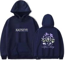 Katseye men's and women's casual long-sleeved pullovers, hoodies, casual sportswear, street Harajuku hip-hop style tops S black