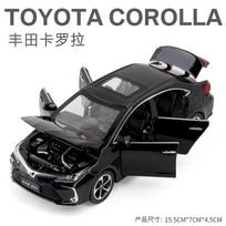 1:32 TOYOTA Corolla lydinio ratlankiai Metalo automobilio modelis Garsas ir šviesa Atitraukiamas žaislas Vaikams Dovana Gimtadienio dovana Berniukams juoda
