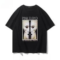 Pink Floyd - Britų Roko Grupė Pink Floyd Vasariniai Grynos Medvilnės Trumpomis Rankovėmis Universalūs Laisvalaikio Marškinėliai Vyrams ir Moterims M black