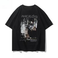 Pink Floyd - Britų Roko Grupė Pink Floyd Vasariniai Grynos Medvilnės Trumpomis Rankovėmis Universalūs Laisvalaikio Marškinėliai Vyrams ir Moterims S gray