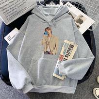 Moterų Vyrų Drabužiai Jimin Muse Albumas Grafiniai Džemperiai Ko Laukia Mano Širdis Gėlės Megztiniai Su Gobtuvu Spausdinimas M pilka spalva