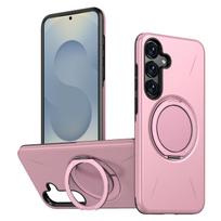 360° besisukantis magnetinis PC telefono dėklas, skirtas Samsung Galaxy S25 Ultra S24 Plus S23 S22 A17 A07, Magsafe, atsparus smūgiams, su stoveliu Samsung A55 5G rožinė