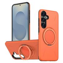 360° besisukantis magnetinis PC telefono dėklas, skirtas Samsung Galaxy S25 Ultra S24 Plus S23 S22 A17 A07, Magsafe, atsparus smūgiams, su stoveliu Galaxy S23+ oranžinė