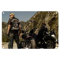 Metalinis skardinis ženklas Sons of Anarchy Fear The Reaper Plakatas Sodybos Namų Kavinės Sienų Dekoras Vintažinė Metalinė Plokštelė 12*8 Coliai 30x40cm(11.8x15.7inch) gray