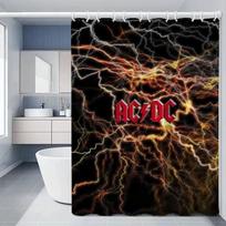 Rock-ACDC Dušo užuolaida Vonios reikmenims Sulankstoma pertvara Vonios užuolaidos Miegamiesiems Vandeniui atsparus audinys Daiktai Rinkinys Ho 120x180cm