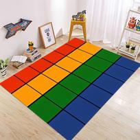 Edukacinis ABC Skaičių Vaikų Kambario Didelis Kilimas Spalvotas Abėcėlės Gyvūnų Raštas su Skaičiavimo Zona Neslystantis Kilimas Namų Dekoras 80x120cm