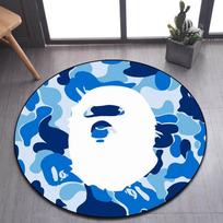 BAPE kamufliažinio rašto apvalus kilimas svetainei miegamajam gražus kilimas balkonui vonios kambariui neslystantis durų kilimėlis fotografija 60cm