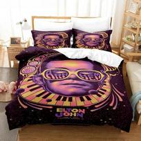 Elton John FAREWELL Yellow Brick Road Bedding Set Single Twin Full Queen King Size Bed Set Aldult Kid Bedroom Duvetcover Set 70x133cm 3pcs pink