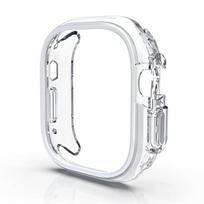 PC Protective Case For Apple Watch Ultra 2 49mm 11 10 9 8 7 6 5 SE Screen Anti-falling Cover Shell iWatch 46mm 42mm 45mm 41/44mm Series 9 8 7 45mm balta