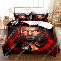 Žaibas Jey Uso Patalynės Komplektas Viengulis Twin Pilnas Karalienės Karaliaus Dydžio Lovos Komplektas Suaugusiųjų Miegamojo Antklodės Užvalkalų Rinkinys Wwe 2K25 Paklodžių Rinkinys 150*200cm 3pcs