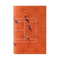 Louis Vuitton Pasporto dėklas Teniso molio monogramos drobė Moteriškos piniginės Oranžinė M14877 Basic Set (Bag+Dust Bag)
