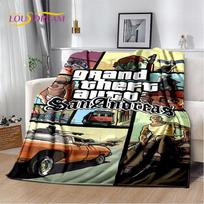 Grand Theft Auto GTA žaidimo žaidėjo minkštas pliušinis pledas, flanelinis pledas, mesti pledą svetainei, miegamajam, lovai, sofai, iškylai 75x90cm