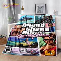 Grand Theft Auto GTA žaidimo žaidėjo minkštas pliušinis pledas, flanelinis pledas, mesti pledą svetainei, miegamajam, lovai, sofai, iškylai 75x90cm black