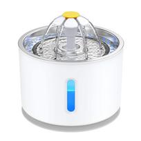2,5 l tylus katės vandens fontanėlis su LED ir automatiniu išjungimu, gėlių dizainas USB Only