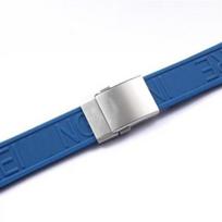 Naujas 22mm 24mm Vandeniui atsparus guminis laikrodžio dirželis Tinka Breit-ling Superocean/CHRONOMAT – Vyriškas Juodas Mėlynas Drugelio tipo Sagties Dirželis 22mm&buckle 1 mėlyna
