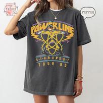 Retro 90s Movie Tshirt Max Powerline Tour Tshirt World Tour Tshirt M black