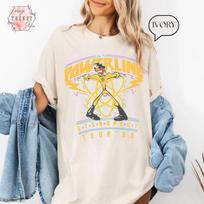 Retro 90s Movie Tshirt Max Powerline Tour Tshirt World Tour Tshirt 4XL beige