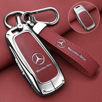 2025 Naujas odinis automobilio raktų dėklas dangtelis Mercedes Benz A C E G klasėms GLC CLE CLA GLB GLS W177 W205 W213 W222 X167 AMG Raktų apvalkalas P black