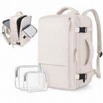 Extralink Black Forest KM03 Beige, cabin hand luggage travel backpack, 40x20x30 cm + 2x toiletry bags