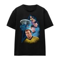 Star Trek Among The Stars Ladies 100% Cotton T-shirt Mens Tees Top S-2XL, Black M black