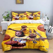 Madingas krepšinio žvaigždės A-LeBron J-James spausdintas patalynės komplektas, minkštas antklodės užvalkalas, šiltas pledas, lova, jaunimui, vaikams, mergaitei, jauniems berniukams, gimtadienio dovana 120*200cm Single