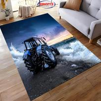 Didelio traktoriaus serijos rašto kilimas svetainei, vaikų miegamajam, neslystantis sofos kilimėlis, namų dekoro kilimėlis 60*90cm